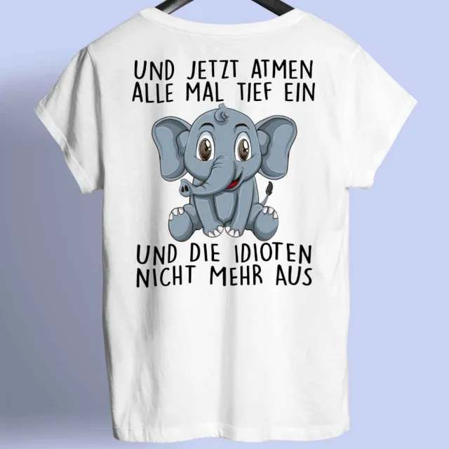 Elephant Print Short sleeved Team Uniform European And American Fabrics White2 - Shop at LoveMi