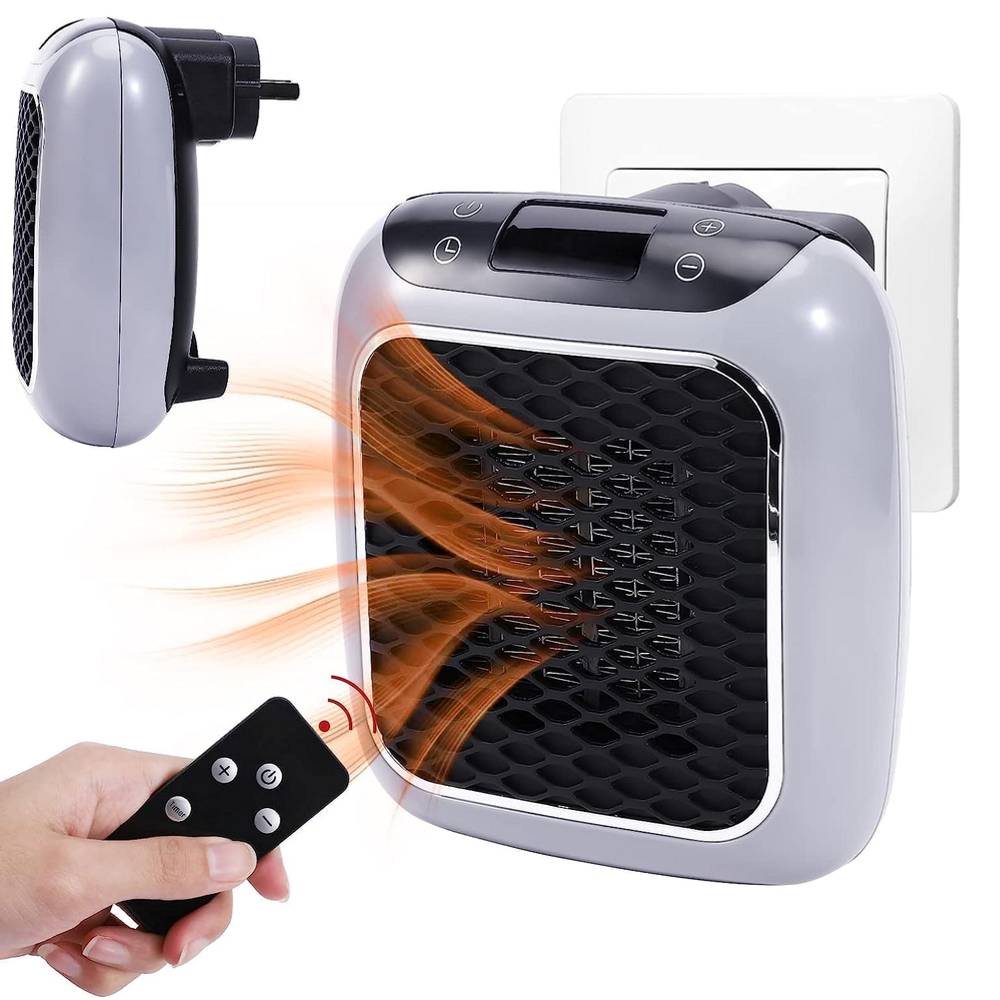 Wall Plug In Heater Fan Ceramic Space Low Energy 3S Fast Heating -Remote — image 9