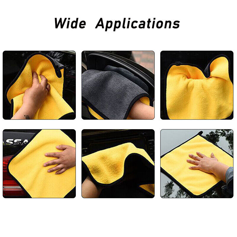 12PCS Car Cleaning Towels Drying Wash Cloth Microfibre Super Absorbent Polishing — image 6