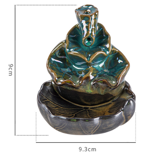 Title 1, Folium Nelumbinis Backflow Incense Burner Decor...