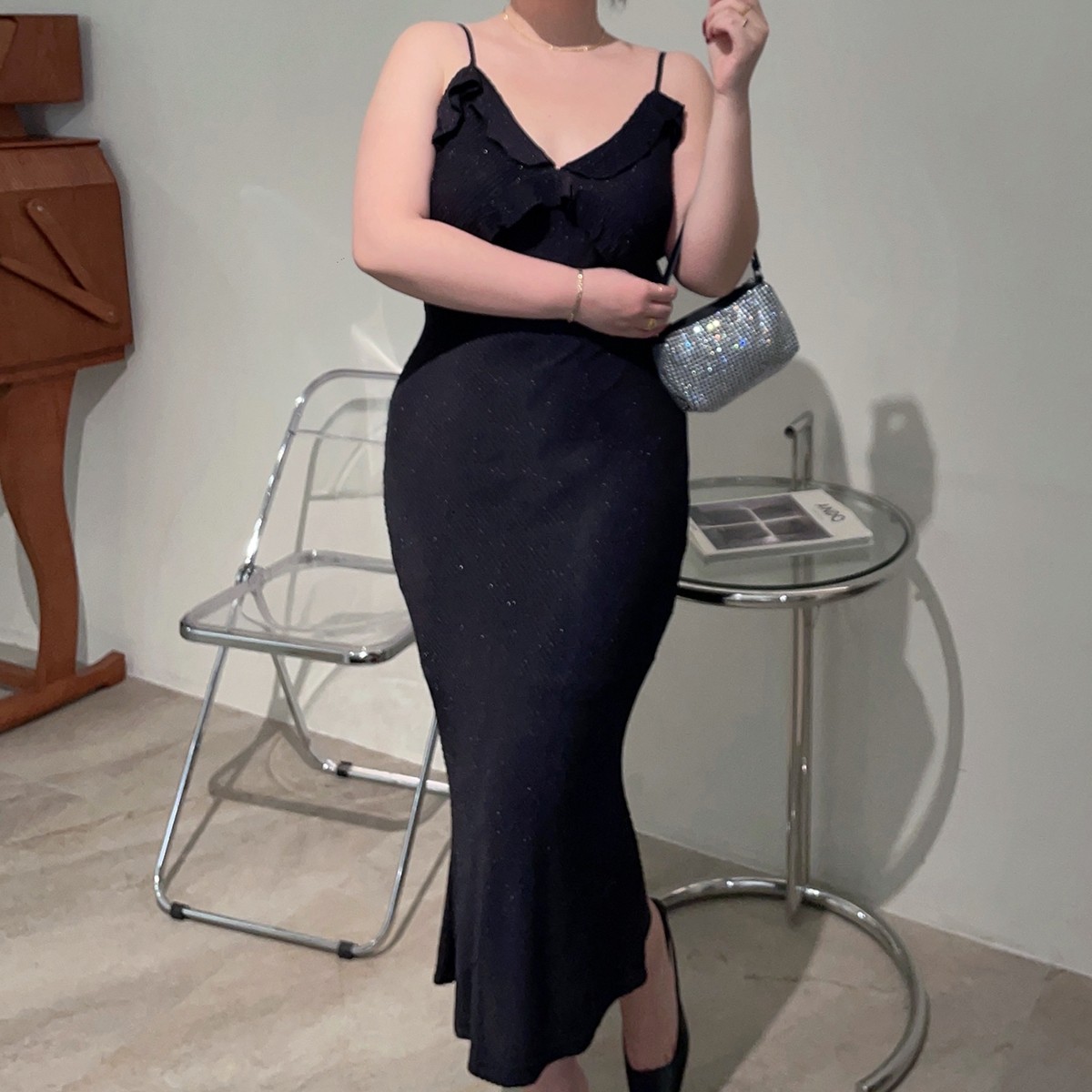 Summer Strap Large Dress For Women Black - Shop at LoveMi