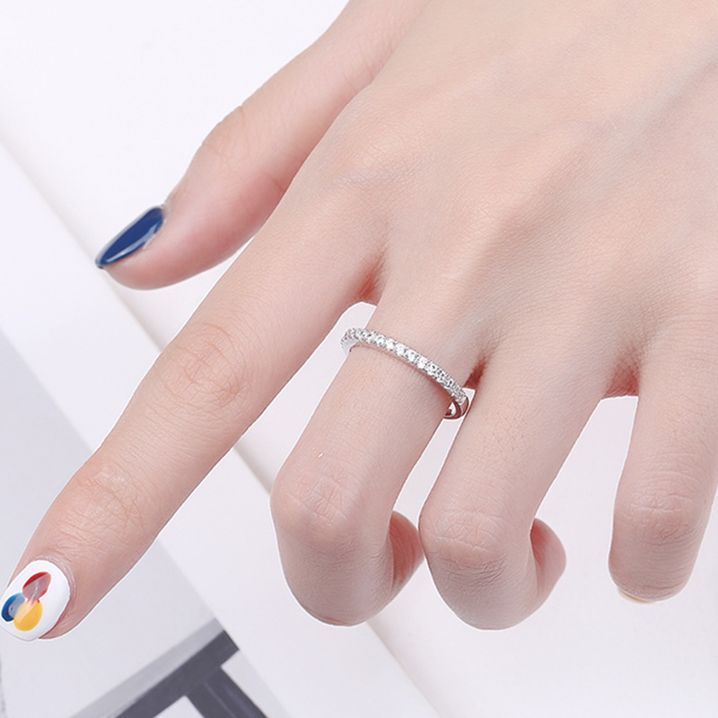 Title 4, Bague en argent sterling S925 et zircone pour f...