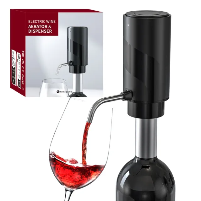 Electric Wine Aerator And Decanter Pump Dispenser Gift One Touch Operating Easy To Use Wine Decanter Kitchen Gadgets New Product Wine Decanter Kd 7 - Shop at LoveMi