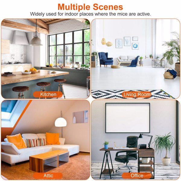 High Voltage 1800V Rat Trap - Spacious Inner For All Rodents, One - Way Entry, Rechargeable And Multifunctional For Indoor Scenes, Easy To Use Indoors,Outdoors For Mice,