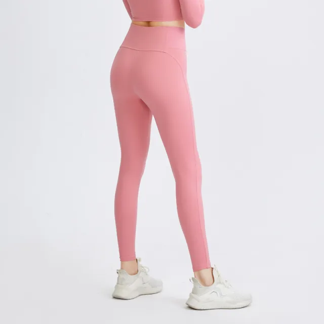 Nude Hip Lifting Three Dimensional Plastic Waist Fitness Pants Pink - Shop at LoveMi