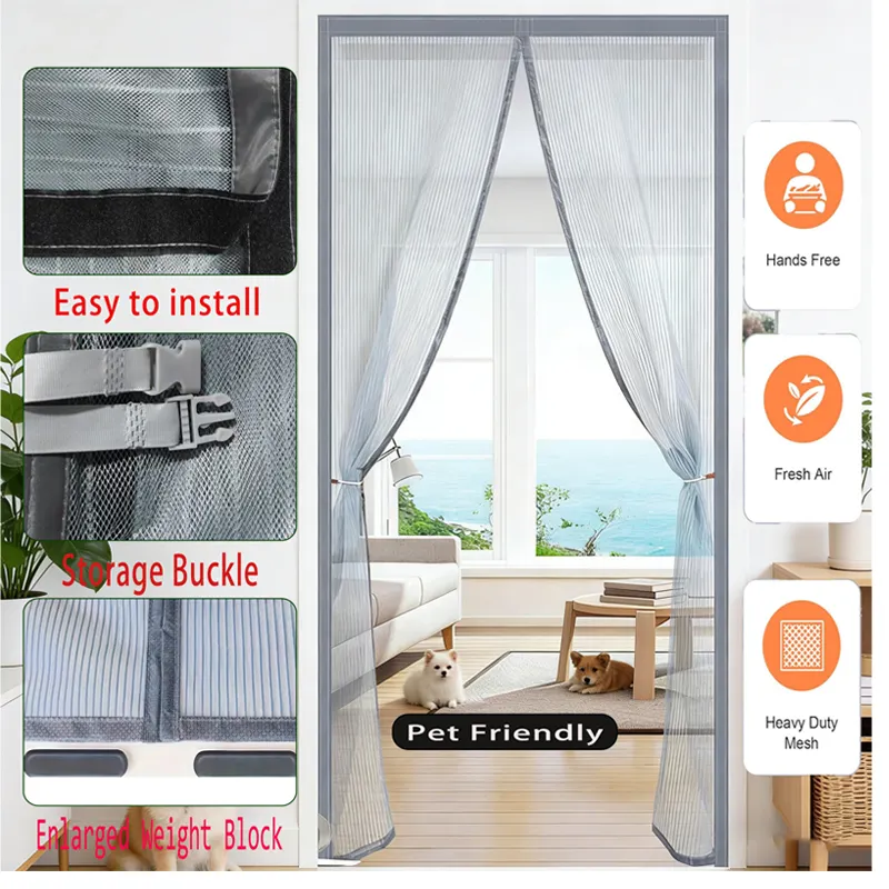 Magnetic Mosquito-proof Screen Door, Breathable And Insect-resistant