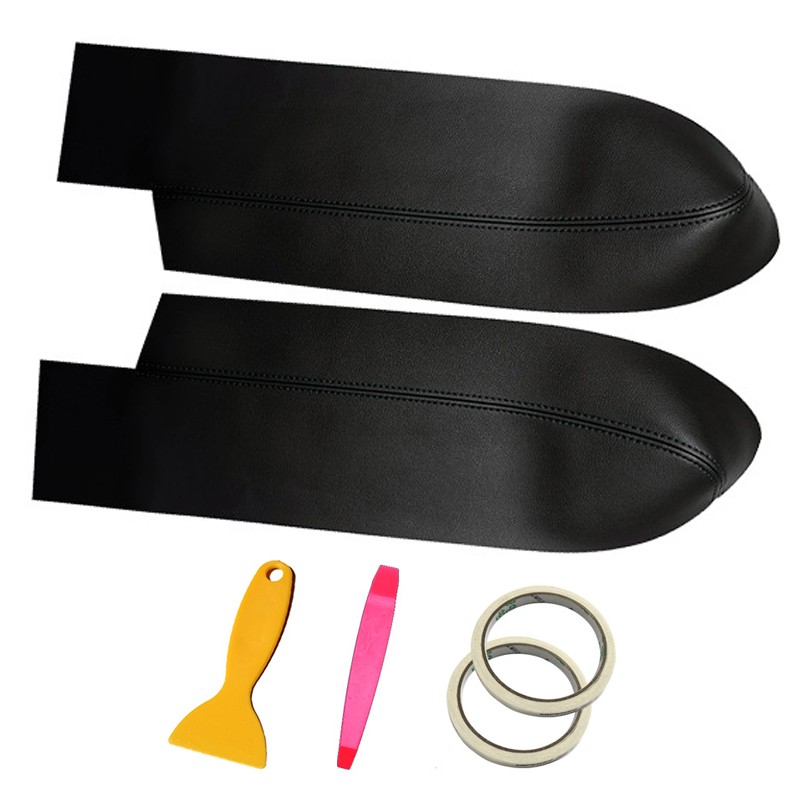 2Pcs Front Door Panel Armrest Leather Trim Cover For - CRV B — image 3