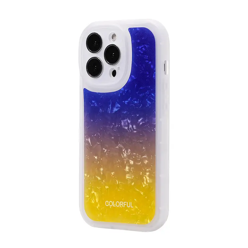 Colorful Mobile Phone Case Silicone Gradient Shell Pattern