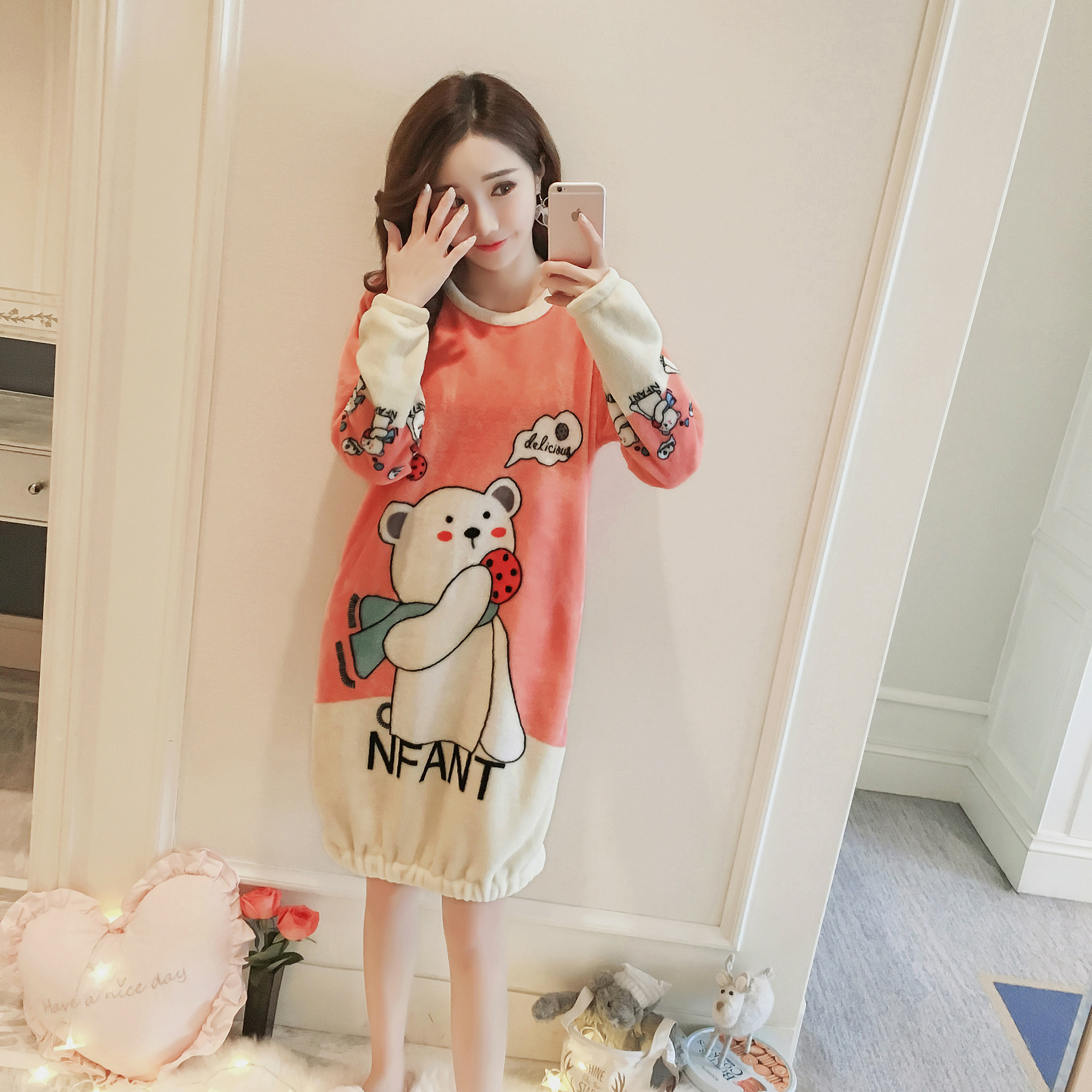 Title 4, Coral Velvet Flannel Long Warmth Thickening And...