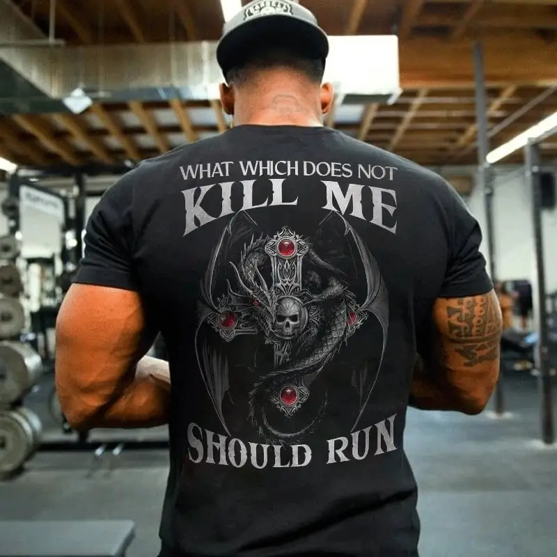 Printed Men's Street Short Sleeve Sports T-shirt Top