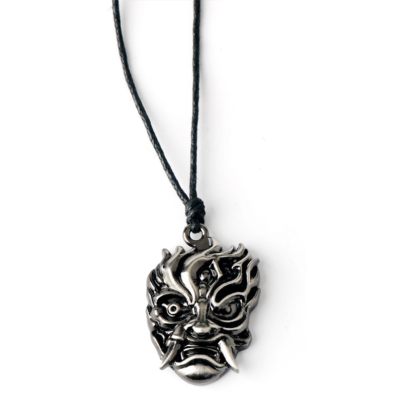 Halloween ghost mask pendant metal keychain (a2336)