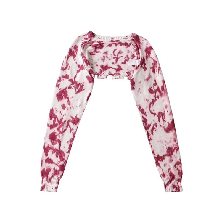 Title 9, Womens Tie-dye Ripped Knit Long-sleeved Shawl