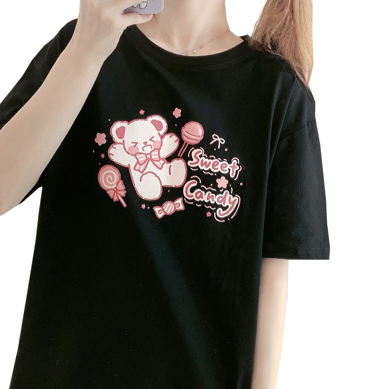 Women's Cotton Plus Size Round Neck Short Sleeve T-shirt