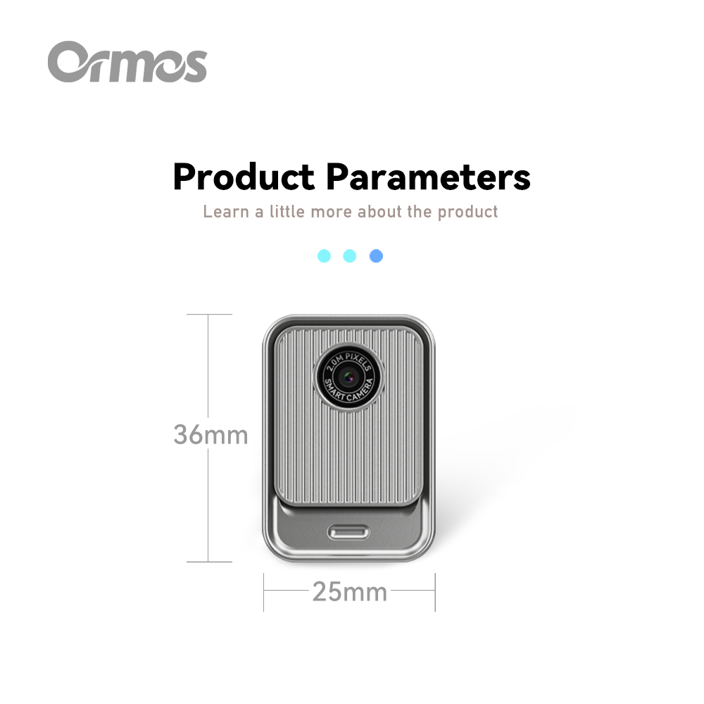 Ormos S131 Ultra-Light Mini Camera, 0.96 Inch Screen, Wearable Travel Camera & Photo Ornament, 16g Portable Hanging Camera With Type-C Charging