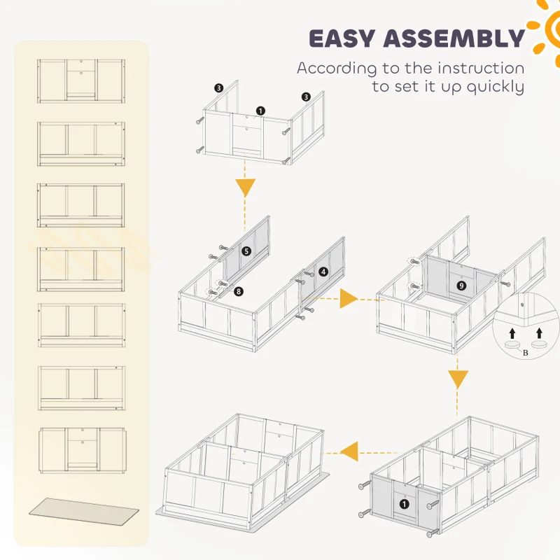 Double Room Design Whelping Box For Dogs With Whelping Pad