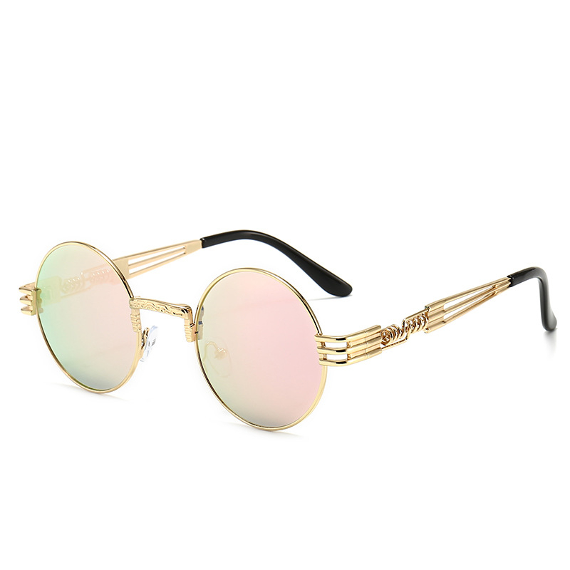 Title 3, Steampunk Sunglasses Round Frame Personality Tr...