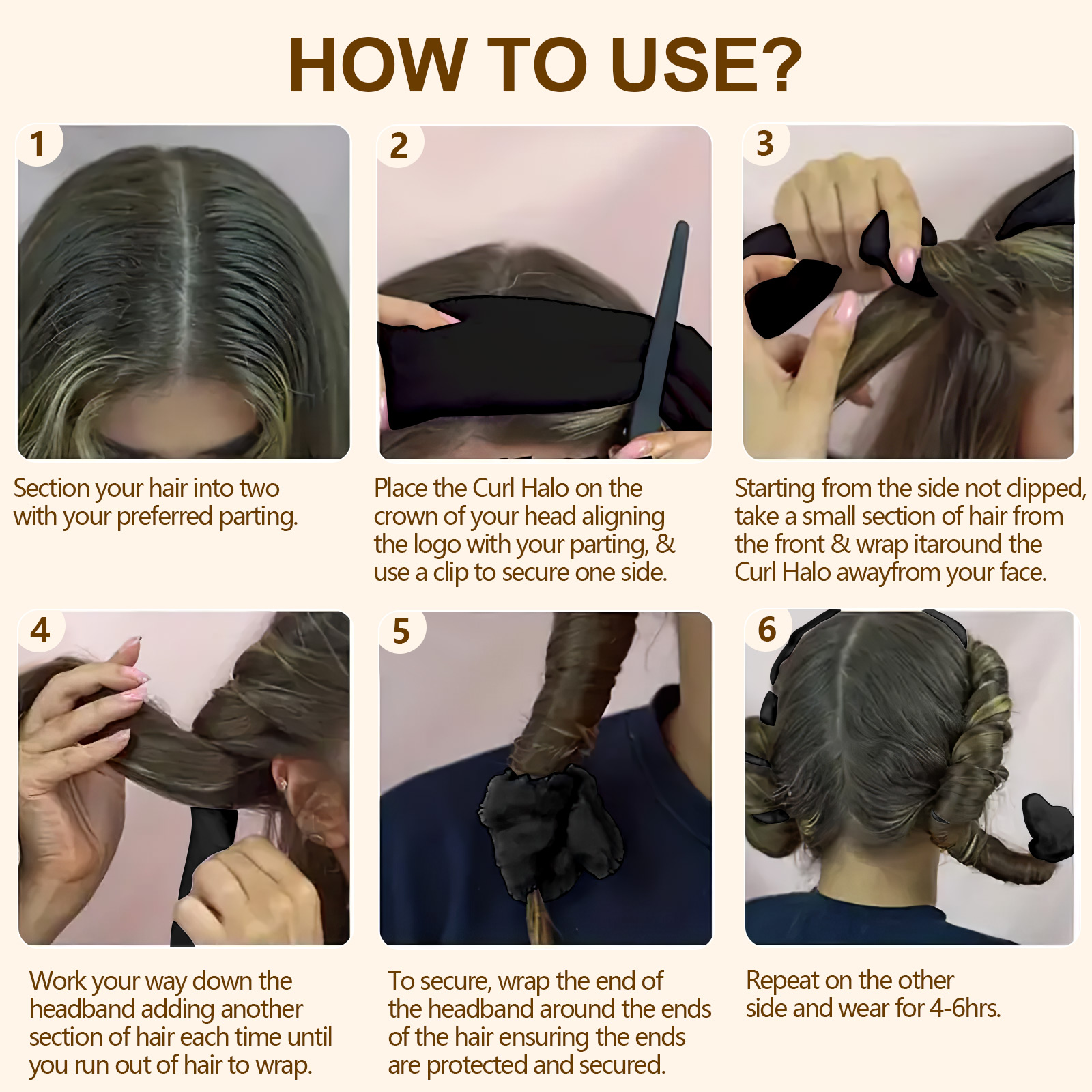 Satin Heatless Hair Curler, Lazy Natural Soft Wave DIY Heatless Curls For Sleep In Overnight, For All Hair Types 8