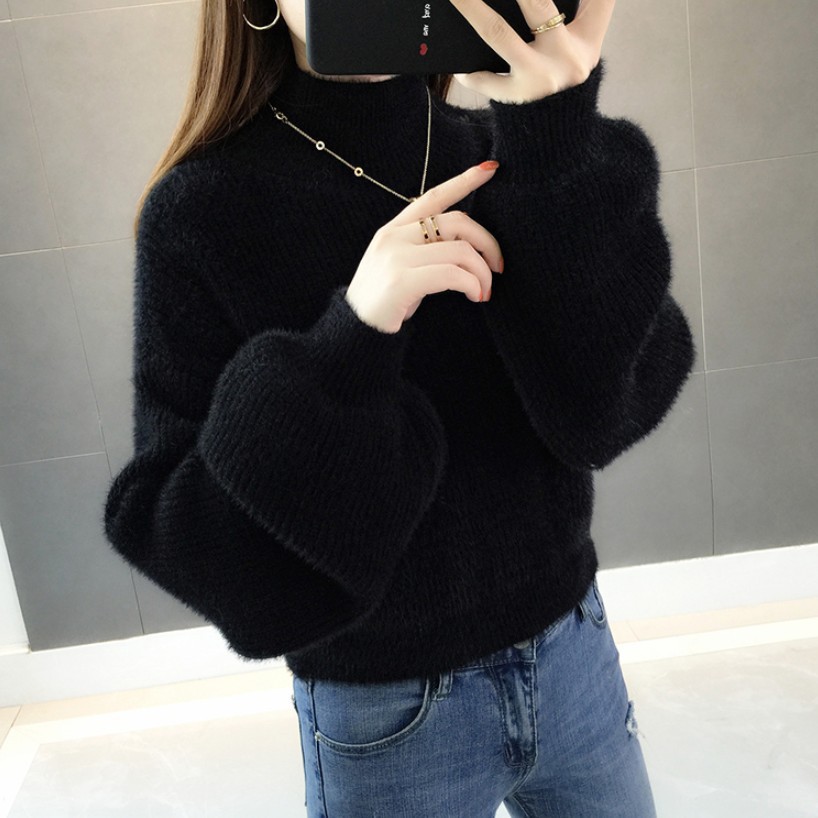 Title 2, Autumn And Winter Lantern Sleeves Loose Sweater