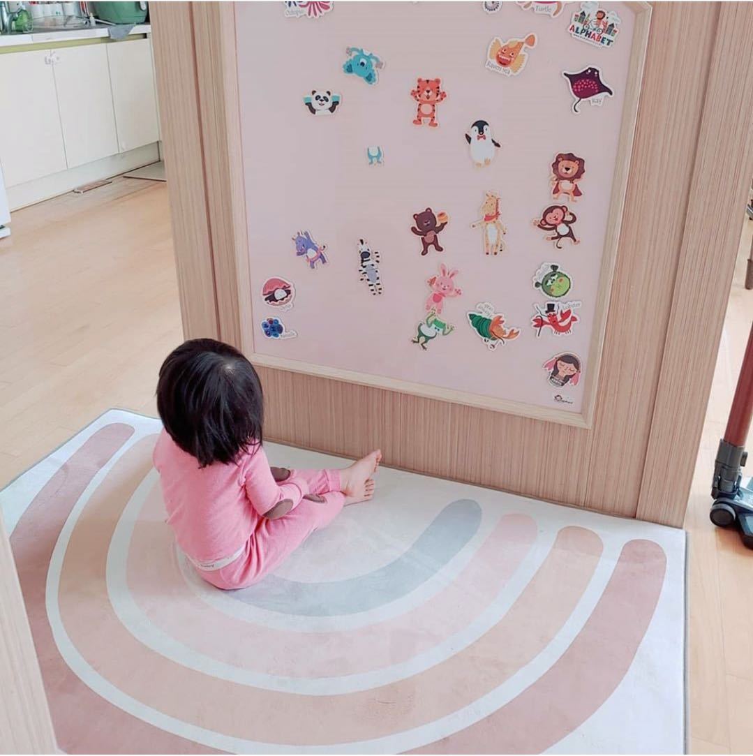 75a7c520 3460 4ca7 93b5 4587d315230e - Nordic children's room rainbow carpet