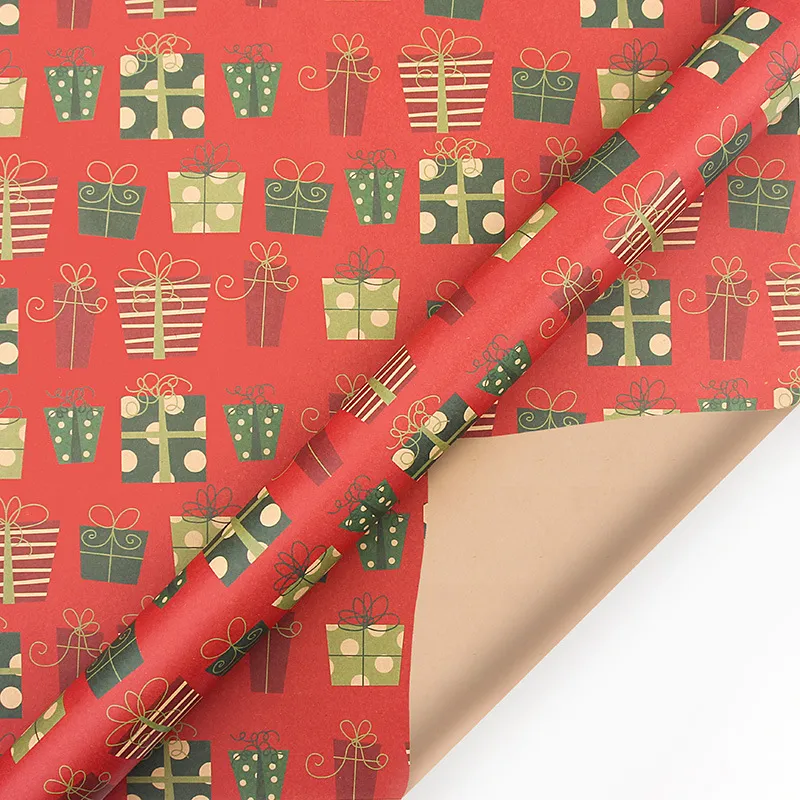 Vintage Christmas Kraft Wrapping Paper Christmas Gift Wrapping Paper – image 5