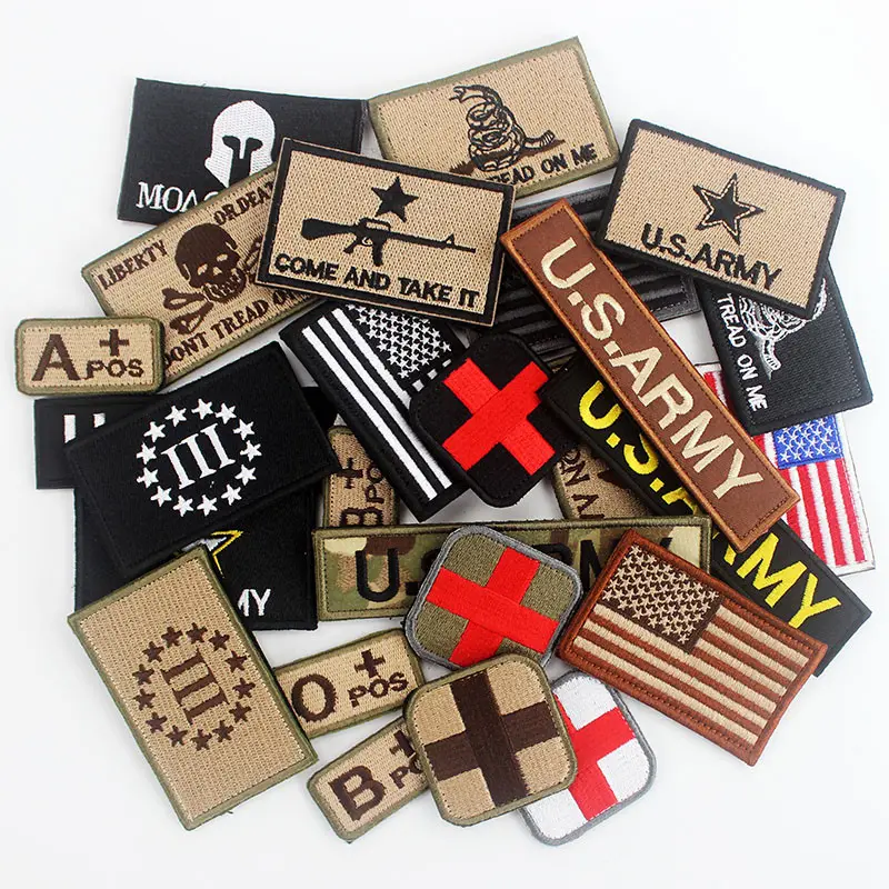 US Army Armband Tactical Embroidery Velcro Chest Strip Patches