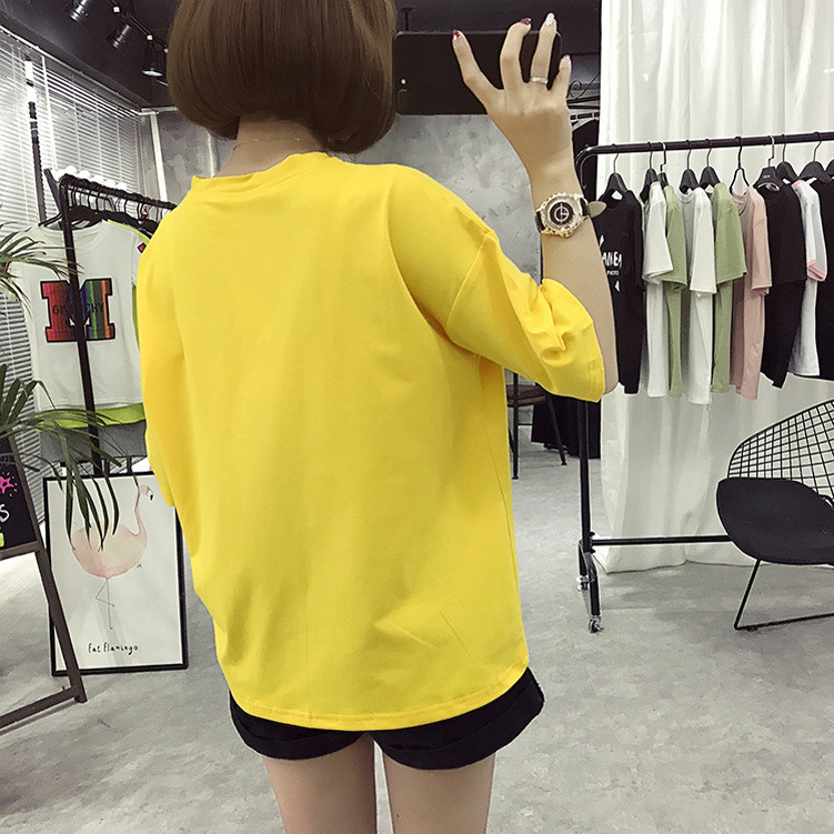 Ladies Short-sleeved Bottoming Shirt Embroidery Half-sleeved  Women