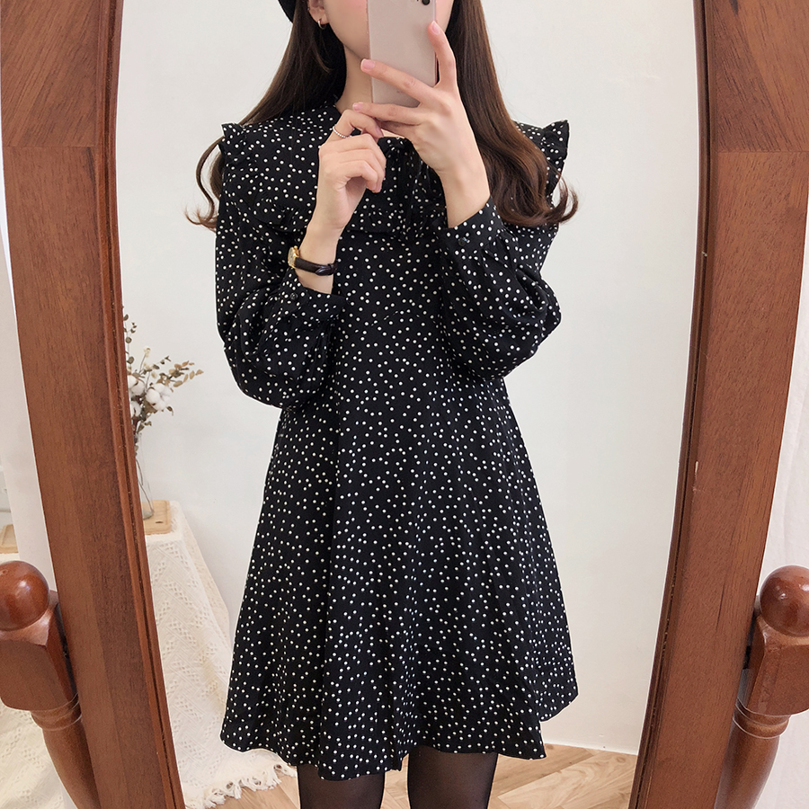 Women's Retro Simple Polka Dot Doll Skirt