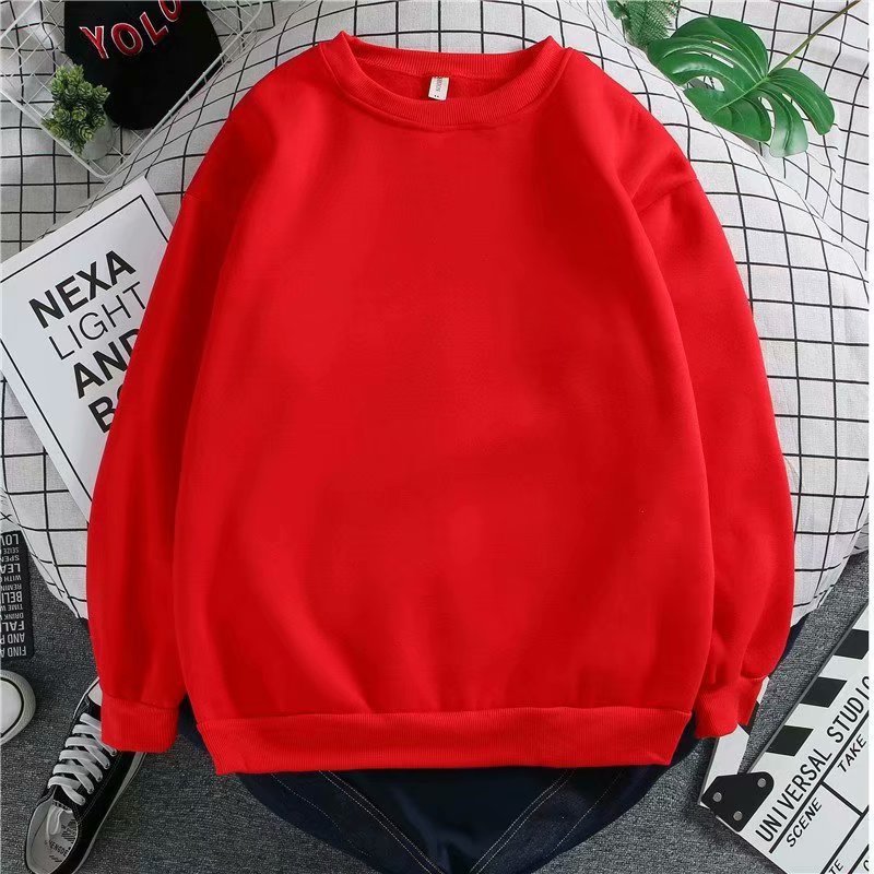 Title 6, Plus Velvet Port Style Solid Color Sweater