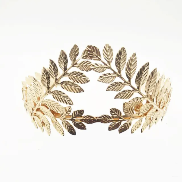 European And American Metal Leaf Headband Baroque Leaves Gold - Shop at LoveMi