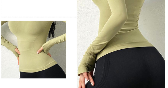 Title 2, Net Celebrity Round Neck Yoga Bottoming Shirt