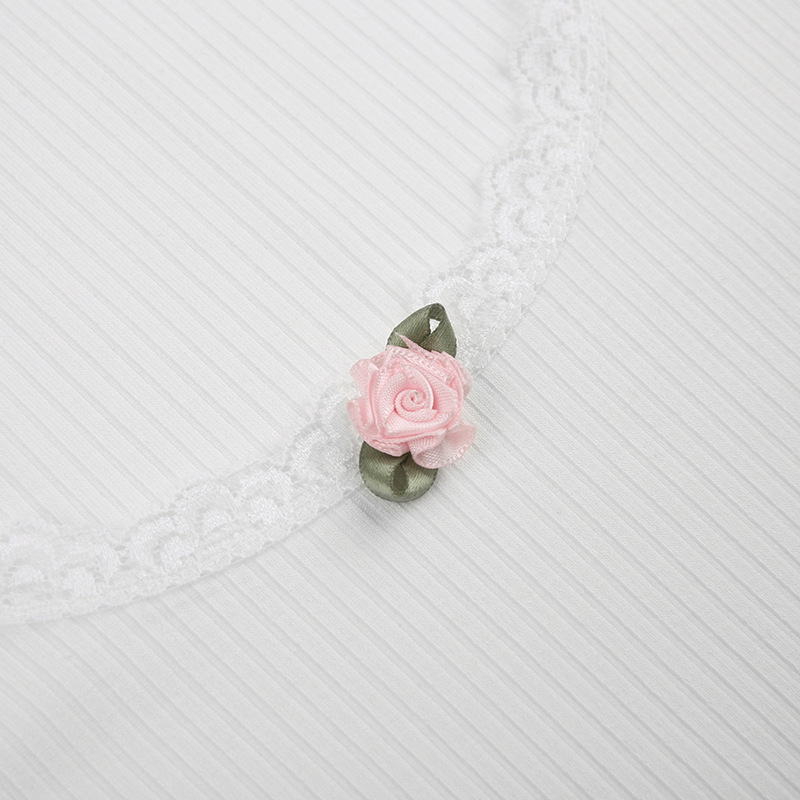 Women's Chest Floral Lace Lace Collar Top