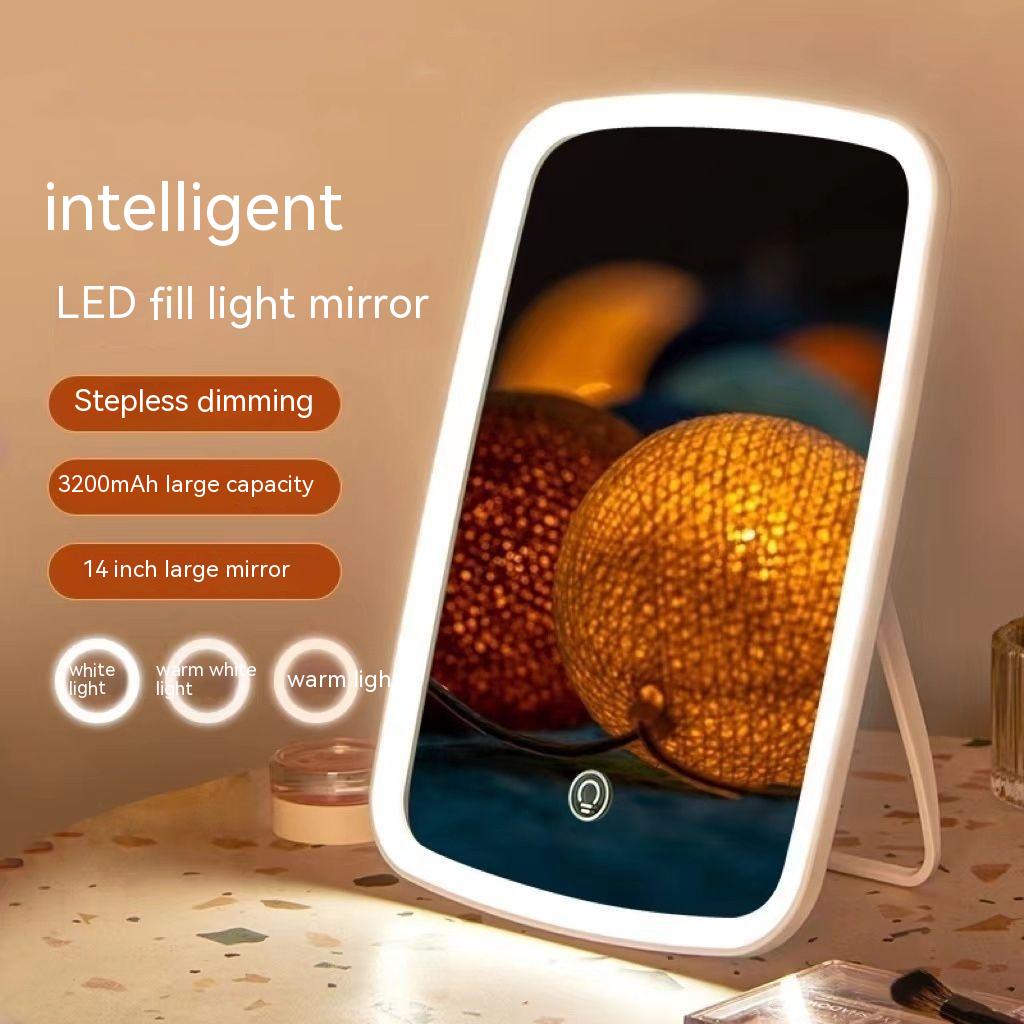 Specchio portatile illuminato per trucco femminile