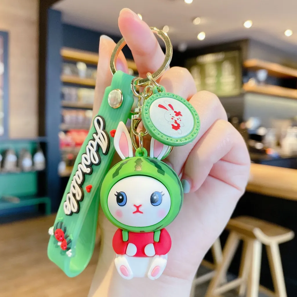 Doll Car Pendant Bag Ornaments Accessories - Watermelon Bunny