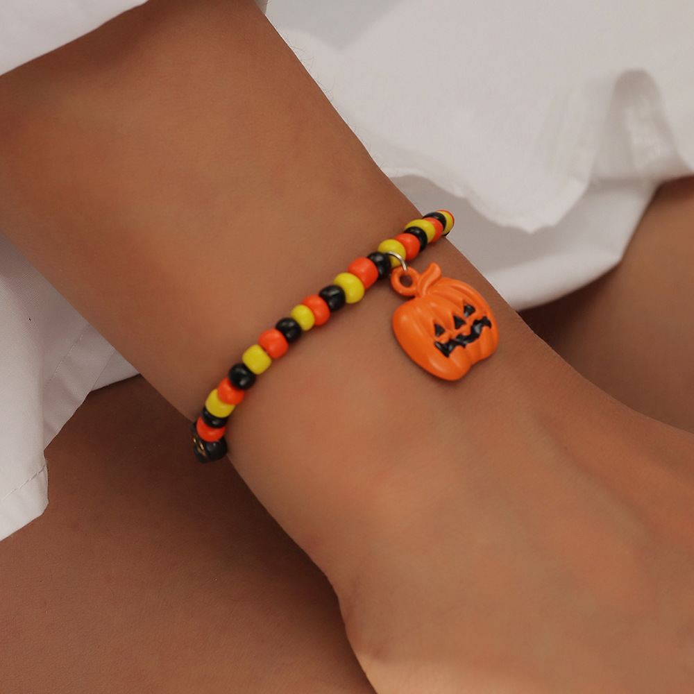 New Style Ghost Festival Orange Rice Bead Bracelet