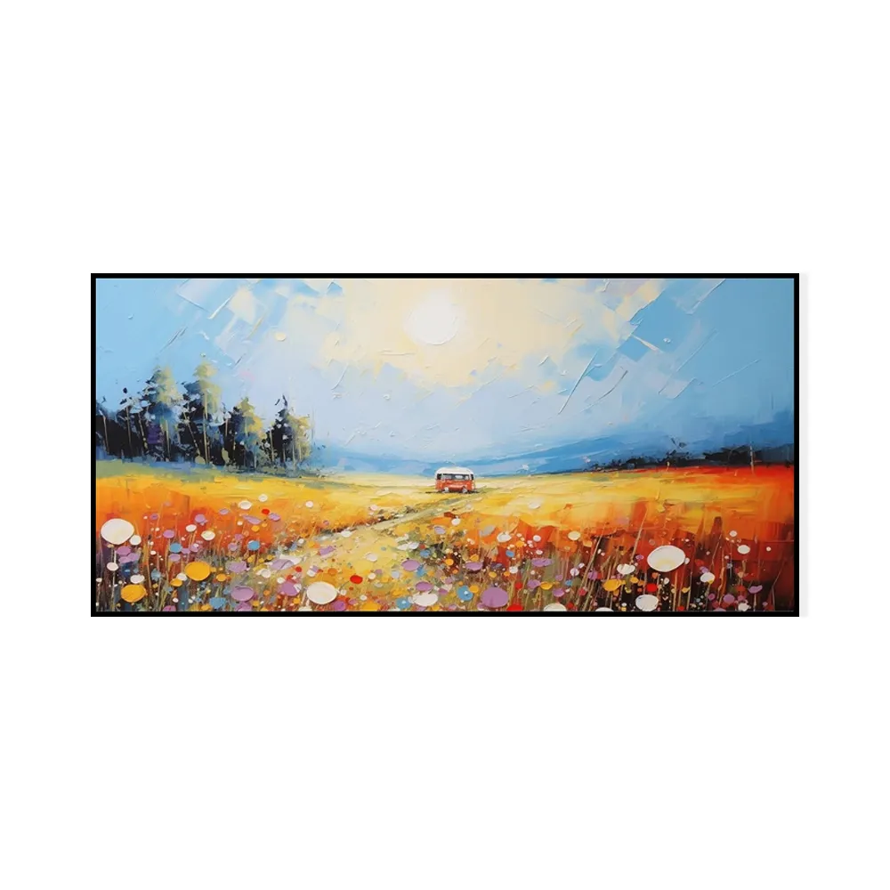 Natural Scenery Paintings Art Hand Painted Canvas Oil Painting Wall Art Scene Wall Pictures Large Art For Living Room Decor - Without Inner Frame