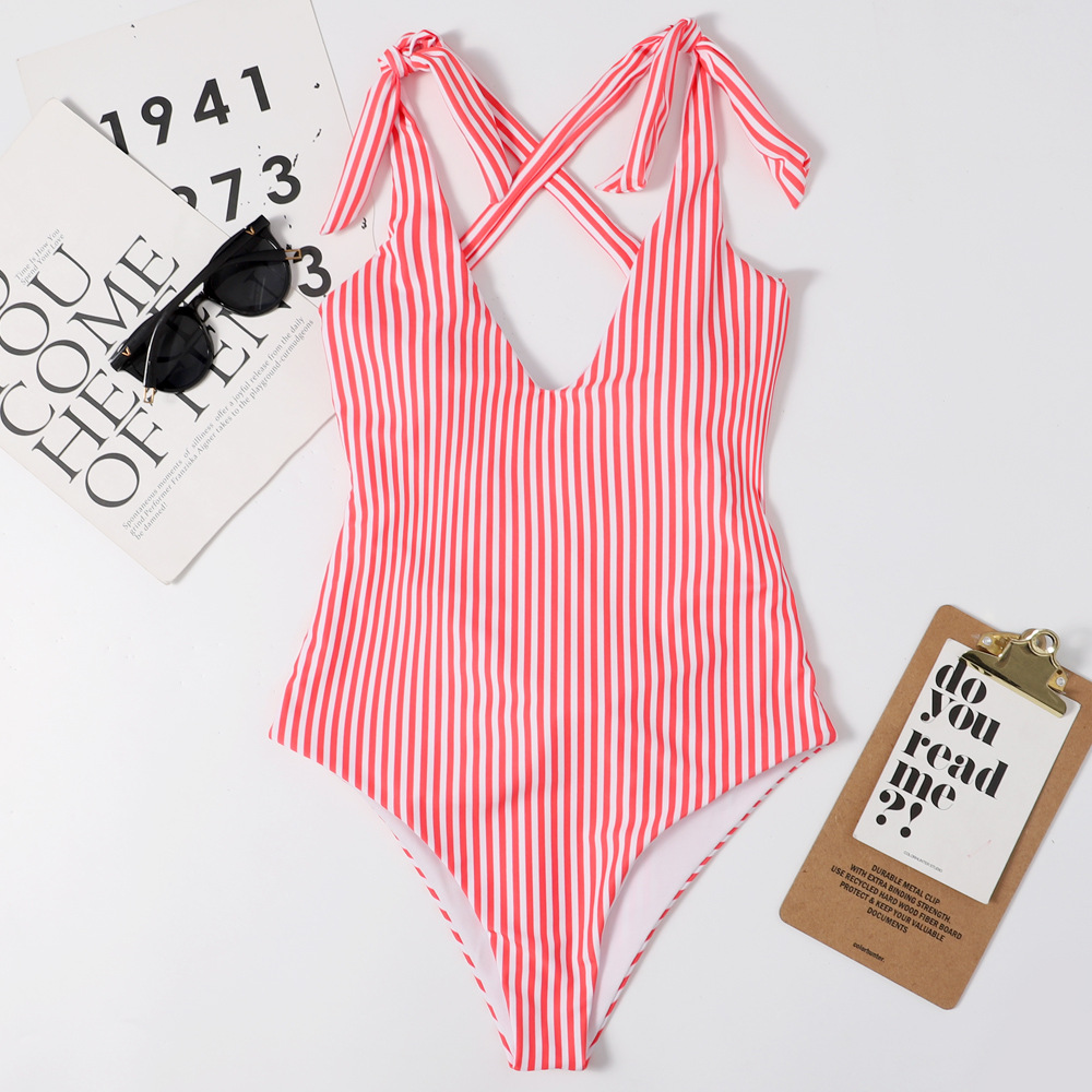 Title 3, Ladies Fashion Striped Sleeveless Swimsuit With...