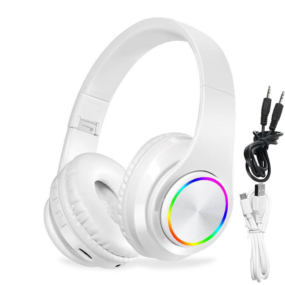 Wireless Bluetooth Headphones Over-Ear Noise Canceling All Devices UK--white — image 7