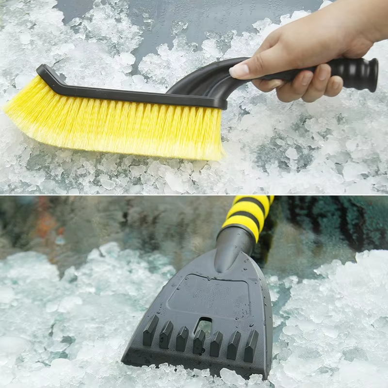 2 IN 1 Snow Brush Ice Scraper For Car Windshield Detachable Snow Scrapers With Foam Grip Cleaning Shovel For Car Trucks