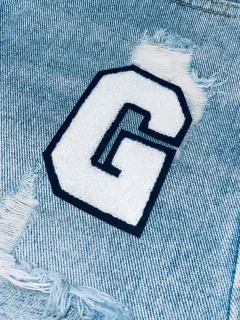 Large Solid Colour English Letter Embroidered Towel Embroidered Cloth - G - View 1