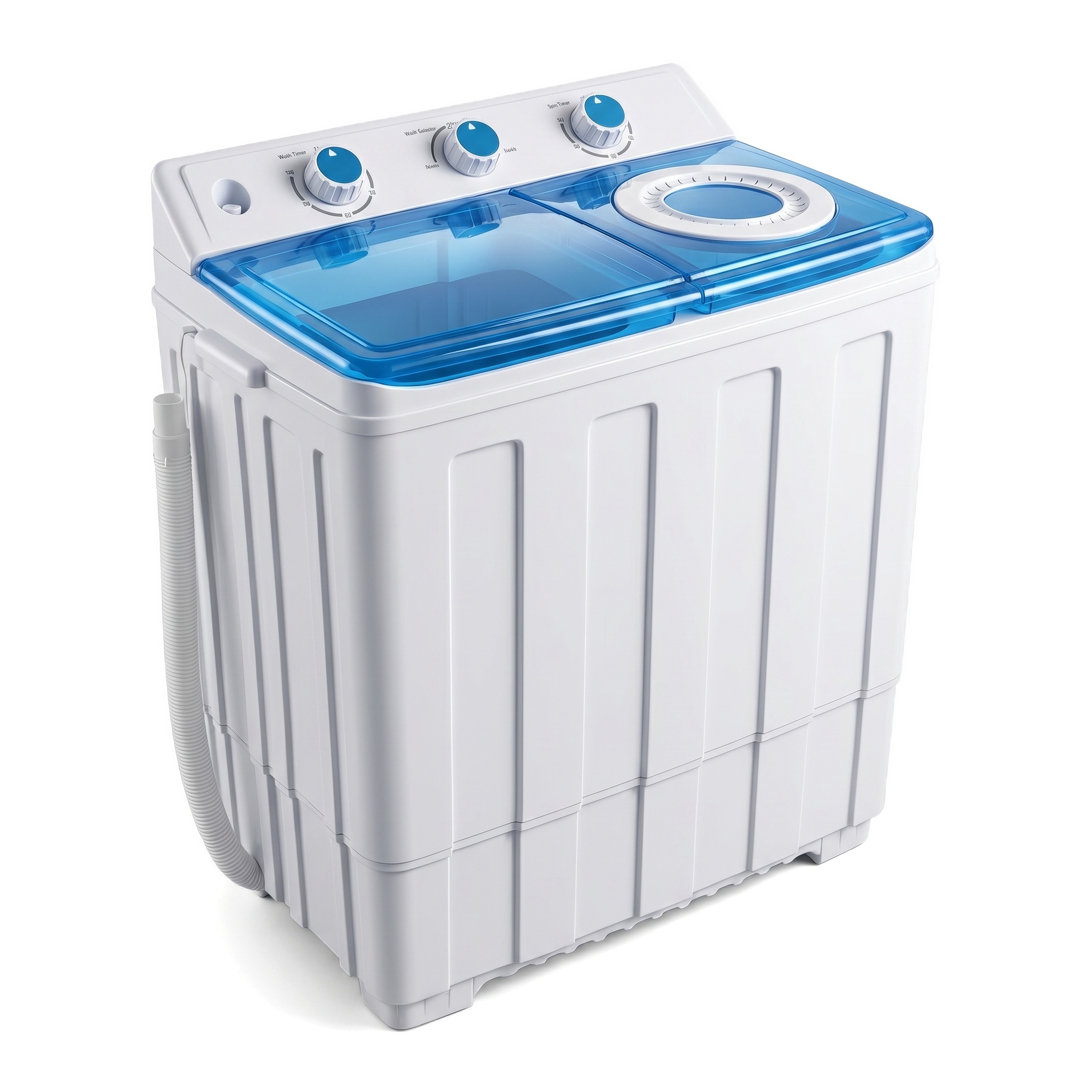 14lbs Portable Washing Machine With 9.5lbs Wash And 4.5lbs Spin, Twin Tub Washer Compact Machine With Drain Pump, Mini Portable Washer For Home, Camping, RVs, And Small Spaces, Blue