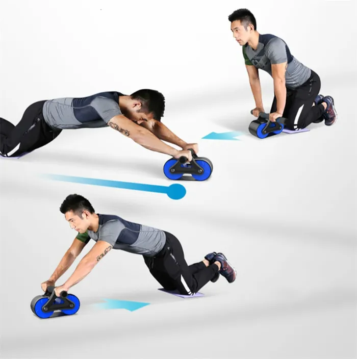 Double Wheel Ab Roller with Automatic Rebound, Core Exercise Wheel for Home Workouts - detail photo 11