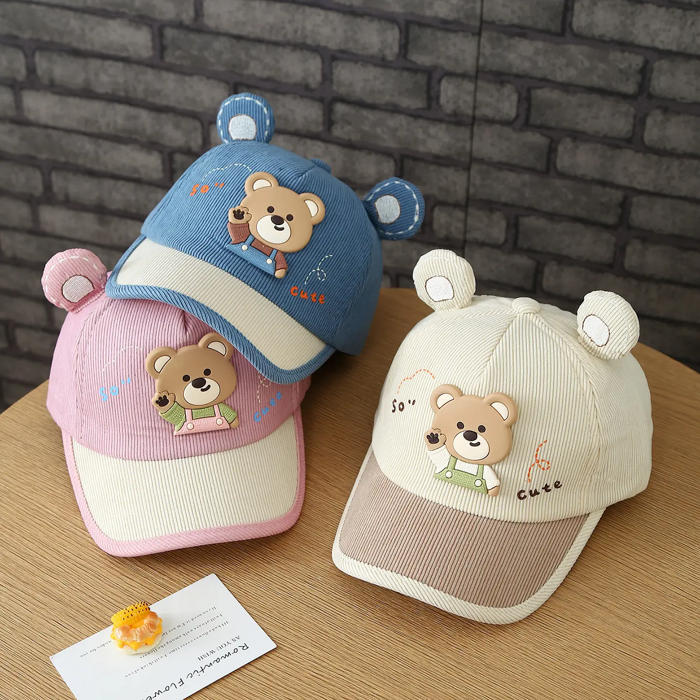 Autumn Children's Style Drawstring Easel Bear Corduroy