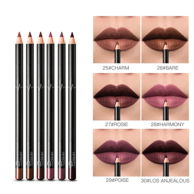 36 Color Lip Liner Waterproof Non smudge Nude Color 5 Style - Shop at LoveMi