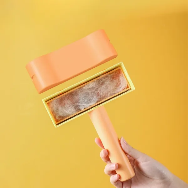 New Pet Hair Roller Remover Lint Brush 2-Way Dog Cat Comb Tool Convenient Cleaning Dog Cat Fur Brush Base Home Furniture Sofa – image 4