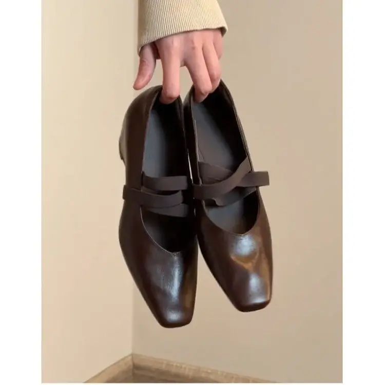 New Spring Mid Heel Pumps Height Increasing