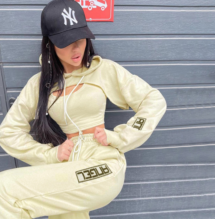 Fashion Printed Sports Three Piece Suit