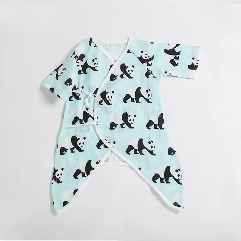 Newborn Cotton Gauze Romper Cartoon