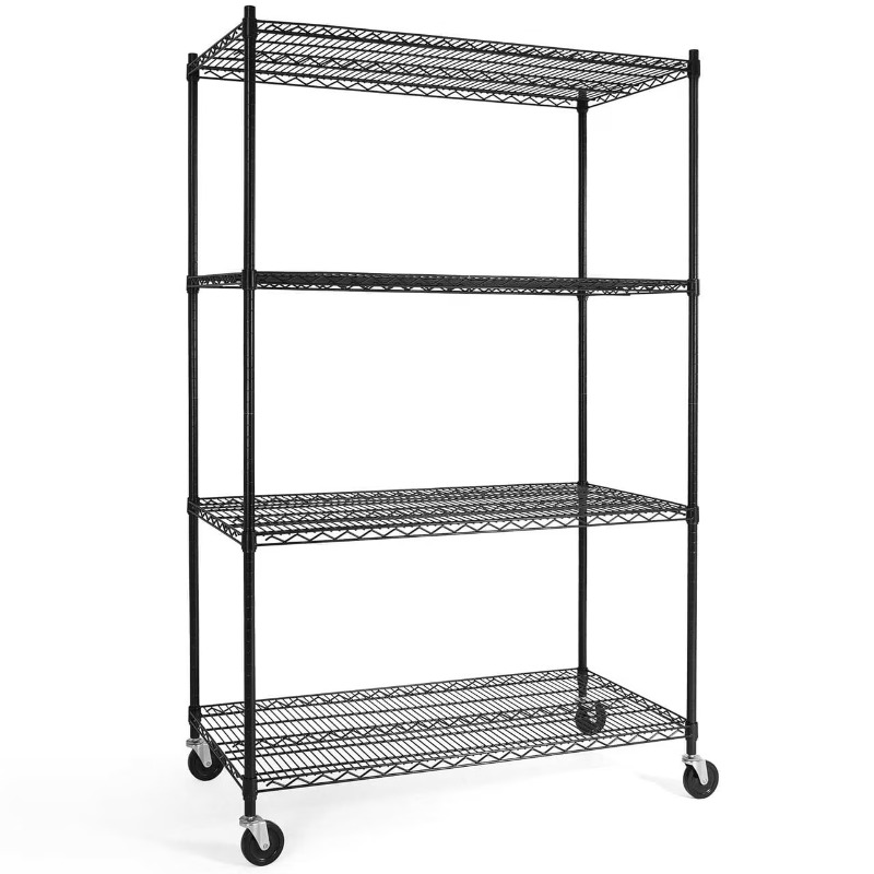Heavy-duty Adjustable Metal Shelf With Wheels, Suitable For Garages, Kitchens, Storage Rooms, Laundry… image 2