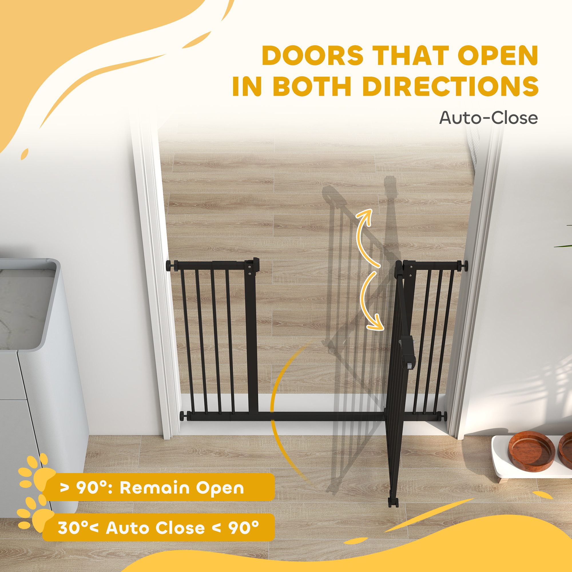 Adjustable Safety Door With Two Extensions And Four Screws, Black — image 6