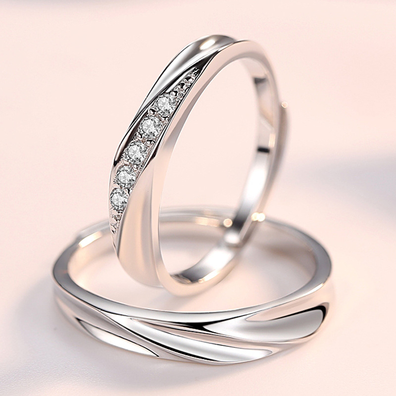 Title 3, Bague de couple en argent sterling pour femmes